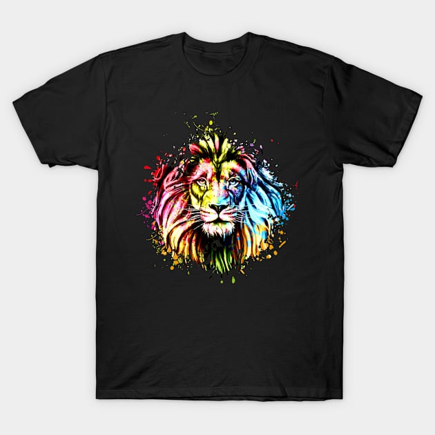 Lion watercolor T-Shirt by SerenityByAlex
